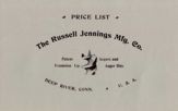 Russell Jennings Manufacturing Company Trade Catalog, 1899 - 1 Jan 1981
