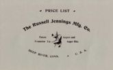 Russell Jennings Manufacturing Company Trade Catalog, 1899 - 1 Jan 1981