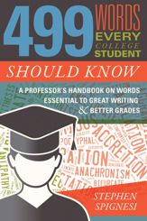 499 Words Every College Student Should Know - 29 Aug 2017
