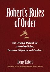 Robert's Rules of Order - 31 Oct 2017