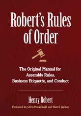 Robert's Rules of Order - 31 Oct 2017