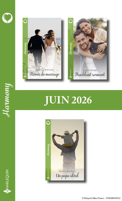 Pack mensuel Harmony - 3 romans (Juin 2026)