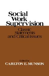 Social Work Supervision - 1 Apr 1979