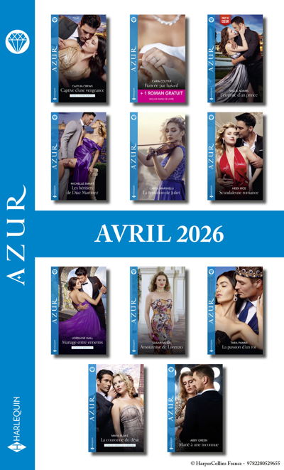 Pack mensuel Azur - 11 romans + 1 titre gratuit (Avril 2026)