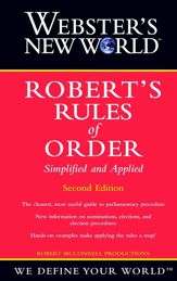 Webster's New World Robert's Rules Of Order Simplified And Applied - 28 Feb 2013